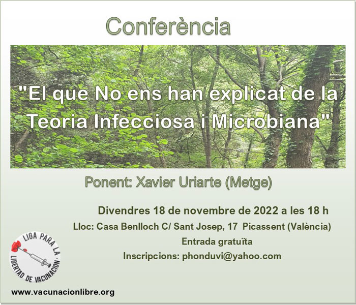 Conferència a Picassent: divendres 18 de novembre