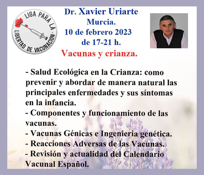 Conferencia en Murcia el 10 de Febrero:  «Vacunas y crianza»