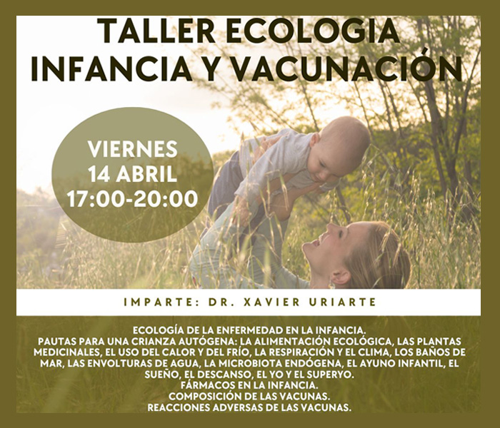 Taller Ecología Infancia y Vacunación en Bilbao el 14 de abril