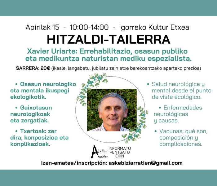 Conferencia-Taller en Igorre / Hitzaldi-Tailerra Igorren