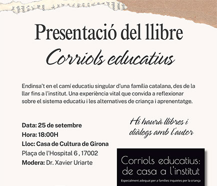 Presentació de llibre el 25 de setembre a Girona